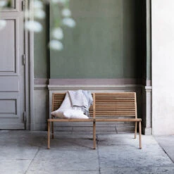 RIB Outdoor Lounge Bench -Danish Design Store Sibast RIB outdoor lounge bench setting 2