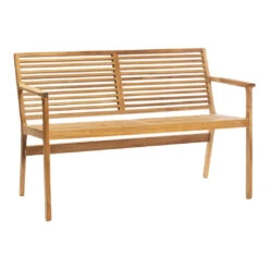 RIB Outdoor Dining Bench - W/ Backrest -Danish Design Store Sibast outdoor RIB bench 2 seater high side