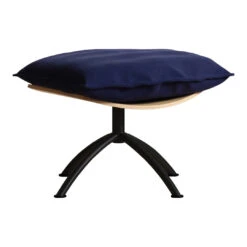 Primetime Footstool 35 Primetime Footstool -Danish Design Store SideOakBlackBase Blue