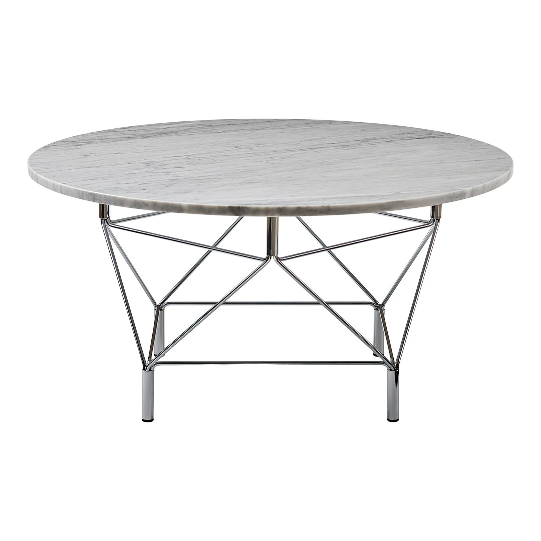 Spider Corner Coffee Table W/ Square Base - Round Top - Image 3