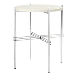 Gubi TS Side Table 24 Gubi TS Side Table -Danish Design Store TS Side Table White Travertine Polished Steel b57827d0 4c69 4f92 8d59 1337a8ab6185
