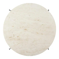 Gubi TS Coffee Table - Round 41 Gubi TS Coffee Table - Round -Danish Design Store TSCoffeeTable Round WhiteTravertine PolishedSteel1 1d2f8c51 d2c9 47b4 aa88 0dd7757d39c7