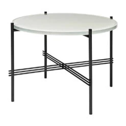 Gubi TS Coffee Table - Round 24 Gubi TS Coffee Table - Round -Danish Design Store TS Table 55 oyster white glass black bf18d926 03dc 492d b696 a89f7fa50014