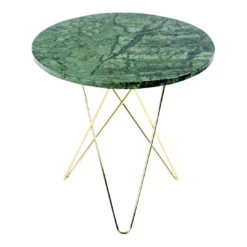 OX Denmarq Tall Mini O Table 32 OX Denmarq Tall Mini O Table -Danish Design Store Tall Mini O Table brass frame green marble