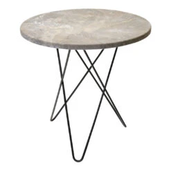 OX Denmarq Tall Mini O Table 29 OX Denmarq Tall Mini O Table -Danish Design Store Tall Mini o table Black frame Grey marble