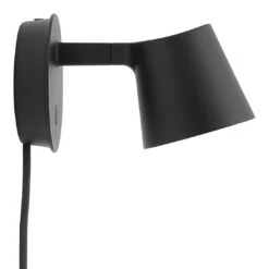Muuto Tip Wall Lamp -Danish Design Store Tip wall lamp black angle Muuto 5000x5000 hi res