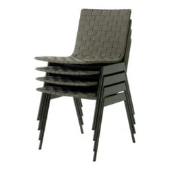 Ville AV33 Outdoor Side Chair 18 Ville AV33 Outdoor Side Chair -Danish Design Store VilleAV33 BronzeGreen Stacked