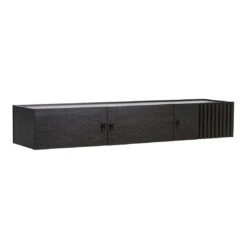 Woud Array Low Wall-Mounted Sideboard -Danish Design Store WOUD Array low sideboard wall black 1 exposed