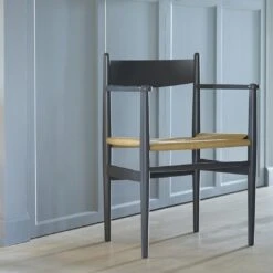 CH37 Chair -Danish Design Store Wegner CH37 beech anthracite grey