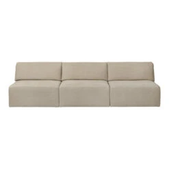 Gubi Wonder 3-Seater Sofa W/o Armrests -Danish Design Store Wonder Sofa 3 seater withoutArmrest Bel Lino G077 13 Front