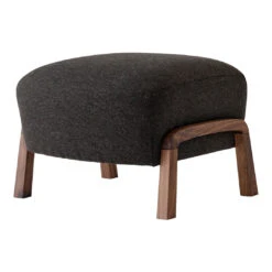 Wulff ATD3 Pouf -Danish Design Store Wulff Pouf ATD3 Oiled Walnut w. Hallingdal 376 side