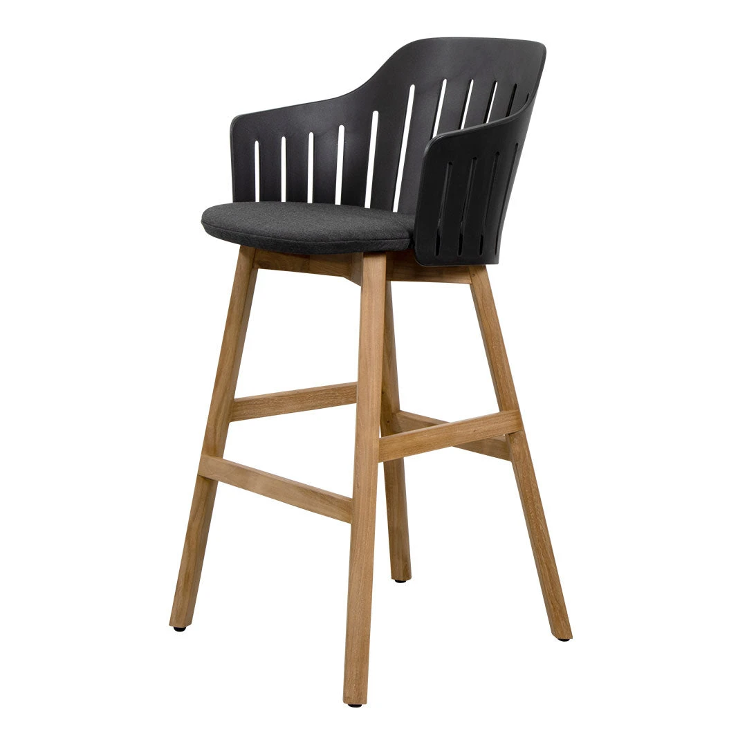 Choice Outdoor Bar Chair - Wood Base - W/ Seat Cushion 3 Choice Outdoor Bar Chair - Wood Base - W/ Seat Cushion
