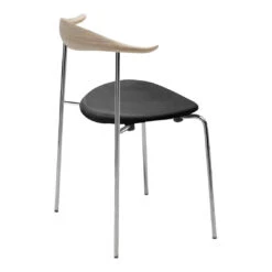 CH88P Chair - Seat Upholstered - Stainless Steel - Wood 14 CH88P Chair - Seat Upholstered - Stainless Steel - Wood -Danish Design Store ch88p eg saebe thor301 rustfrit staal back