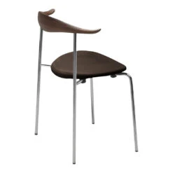 CH88P Chair - Seat Upholstered - Stainless Steel - Wood 15 CH88P Chair - Seat Upholstered - Stainless Steel - Wood -Danish Design Store ch88p roeget eg olie loke7270 rustfrit staal back