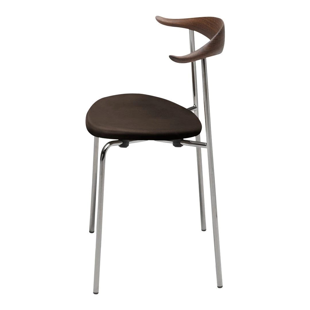 CH88P Chair - Seat Upholstered - Stainless Steel - Wood 7 CH88P Chair - Seat Upholstered - Stainless Steel - Wood - Image 5