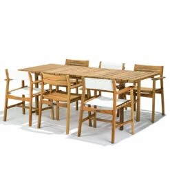 Djuro Dining Table -Danish Design Store djuro armchair dining tabel 200x85 teak front 42ddb615 b767 4f02 b791 387f4e9bfc20