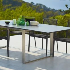 Edge Outdoor Dining Table - Extendable -Danish Design Store edge dining 160x100 G close 1