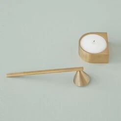 Ferm LIVING Brass Extinguisher 8 Ferm LIVING Brass Extinguisher -Danish Design Store ferm living lysestage block candle holder stor 3158449