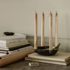 Ferm LIVING Oyster Bowl 22 Ferm LIVING Oyster Bowl -Danish Design Store fermLIVING AW21 BowlCandleHolderMediumDarkGrey DrypCandles image a6ec04dc 7507 4757 aad1 22a9ef856117