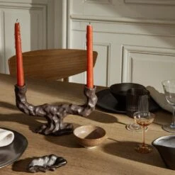 Ferm LIVING Dito Candle Holder 17 Ferm LIVING Dito Candle Holder -Danish Design Store fermLIVING AW21 DitoCandleHolderDouble DippedCandles PetiteSaltSet image 060feff3 e94e 4513 bf83 e781d53b1c9c
