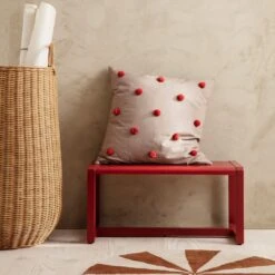 Ferm LIVING Arch Tufted Rug -Danish Design Store fermLIVING AW21 DotTuftedCushionCamelRed ArchTuftedRugSmallDarkBrickOffWhite image