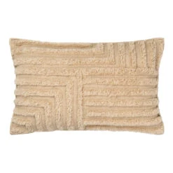 Ferm LIVING Crease Wool Cushion 11 Ferm LIVING Crease Wool Cushion -Danish Design Store fermLIVING CreaseWoolCushions 40x60 LightSand 1104264623 pack 1