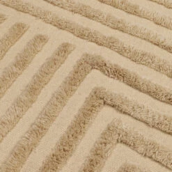 Ferm LIVING Crease Wool Rug 10 Ferm LIVING Crease Wool Rug -Danish Design Store fermLIVING CreaseWoolRugs Large LightSand 1104264663 pack 2