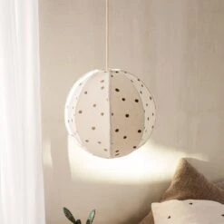 Ferm LIVING Dots Embroidered Textile Lampshade 7 Ferm LIVING Dots Embroidered Textile Lampshade -Danish Design Store fermLIVING DotTextileLampshade image
