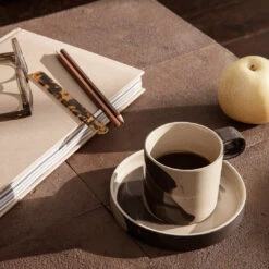 Ferm LIVING Inlay Cup W/ Saucer -Danish Design Store fermLIVING InlayCupwithSaucer image