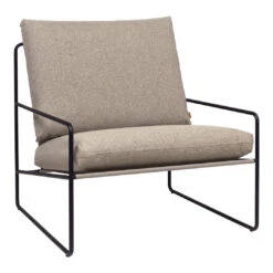 Ferm LIVING Desert Dolce Outdoor Lounge Chair 12 Ferm LIVING Desert Dolce Outdoor Lounge Chair -Danish Design Store fermLIVING SS22 DesertSofa 1seater BlackDarkSand 1104265433 pack 4