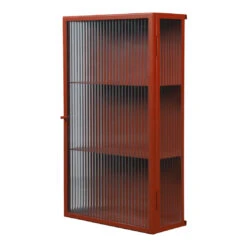 Ferm LIVING Haze Wall Cabinet -Danish Design Store fermLIVING AW23 1104267632 HazeWallCabinet ReededGlass 02
