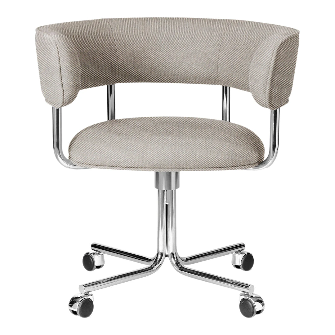 Font Swivel Dining Armchair On Wheels 6 Font Swivel Dining Armchair On Wheels - Image 4