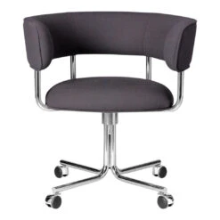 Font Swivel Dining Armchair On Wheels 11 Font Swivel Dining Armchair On Wheels -Danish Design Store font swivel kvadrat steelcut trio 776 polished steel