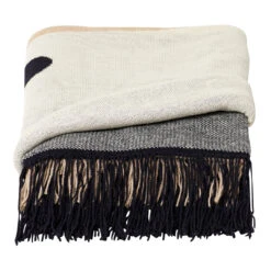 Aymara Plaid Throw - Pattern 21 Aymara Plaid Throw - Pattern -Danish Design Store fr F R aymara plaid pattern cream 190x130cm folded