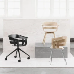 Wick Chair - Swivel Base W/ Wheels -Danish Design Store image4 2369 WickChair Group 2ebb39cc 5fb4 4452 8b9c d6b1615ed367