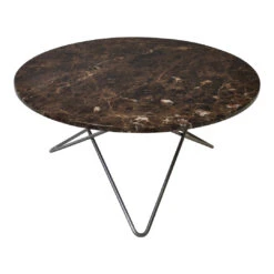 OX Denmarq O Table -Danish Design Store otable blackframe brownmarble