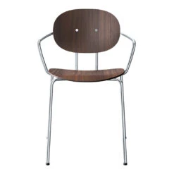 Piet Hein Dining Chair W/ Armrest 18 Piet Hein Dining Chair W/ Armrest -Danish Design Store piet hein chrome arm chair brown