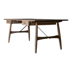 Wegner PP571 Architect's Desk -Danish Design Store pp571 oak soap bg black khp 3