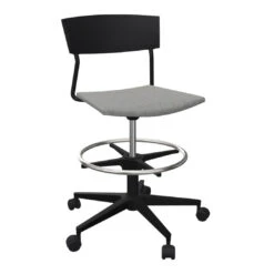 Pure X Conference Chair - Upholstered Seat - 5-Star Base W/ Casters & Footrest