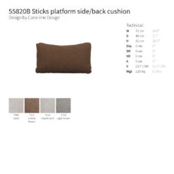 Sticks Platform Pre-configured Sofa - Setup 1 -Danish Design Store side back cushion
