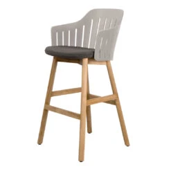 Choice Outdoor Bar Chair - Wood Base - W/ Seat Cushion 30 Choice Outdoor Bar Chair - Wood Base - W/ Seat Cushion -Danish Design Store taupe focus dark grey