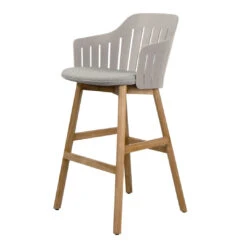 Choice Outdoor Bar Chair - Wood Base - W/ Seat Cushion 33 Choice Outdoor Bar Chair - Wood Base - W/ Seat Cushion -Danish Design Store taupe focus light grey