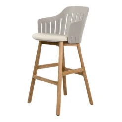 Choice Outdoor Bar Chair - Wood Base - W/ Seat Cushion 37 Choice Outdoor Bar Chair - Wood Base - W/ Seat Cushion -Danish Design Store taupe free sand